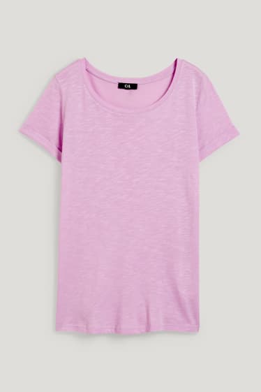 Kobiety - T-shirt basic - jasnofioletowy