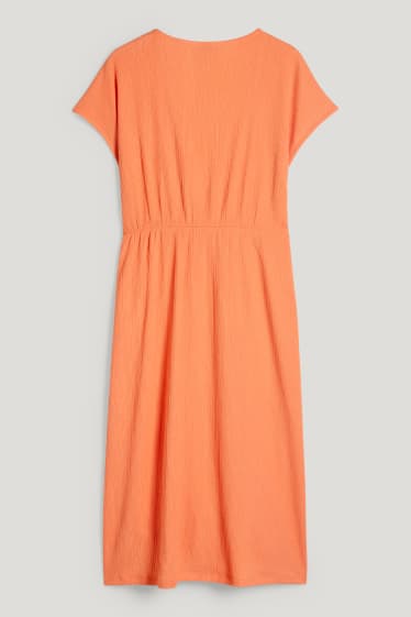 Femmes - Robe croisée d’allaitement - orange