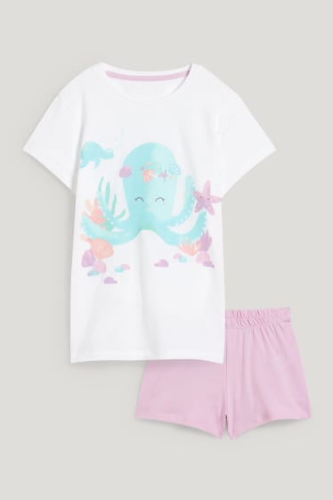 Toddler Girls - Short pyjamas - 2 piece - white
