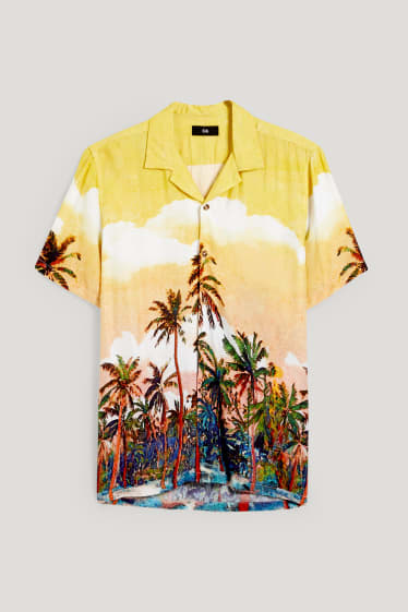 Clockhouse Boys - Overhemd - regular fit - reverskraag - geel