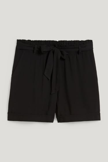 Damen - Shorts - High Waist - schwarz
