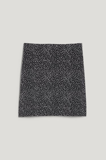 Femmes - Minijupe - à motif - noir