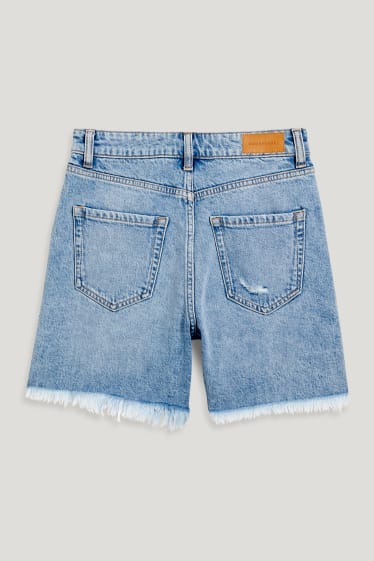 Clockhouse Girls - CLOCKHOUSE - pantaloni scurți de blugi - talie înaltă - denim-albastru deschis
