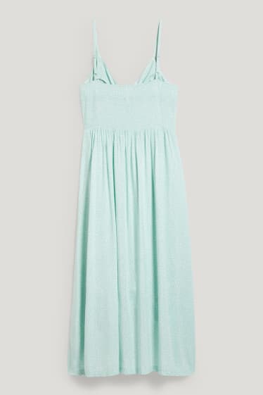 Damen - Fit & Flare Kleid - gemustert - mintgrün