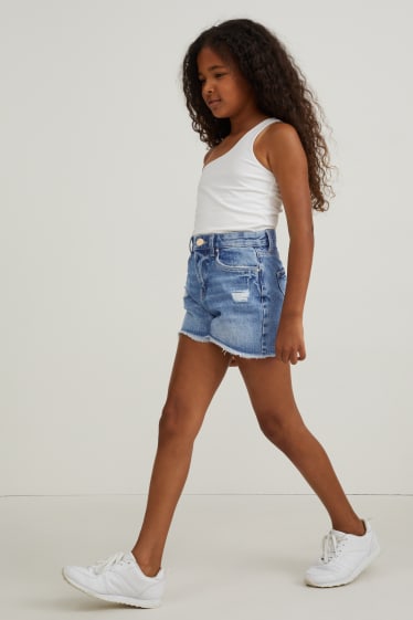 Kids Girls - Korte spijkerbroek - jeansblauw