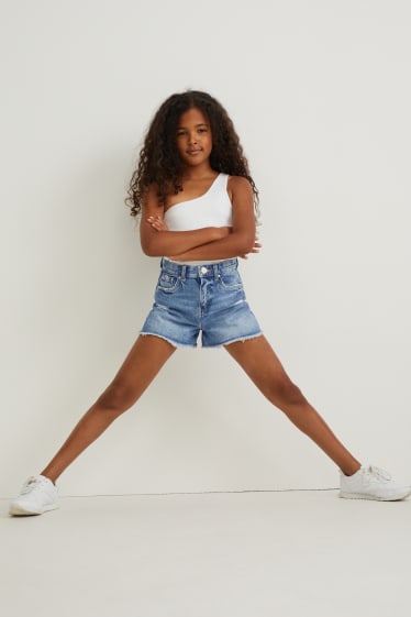 Kids Girls - Korte spijkerbroek - jeansblauw