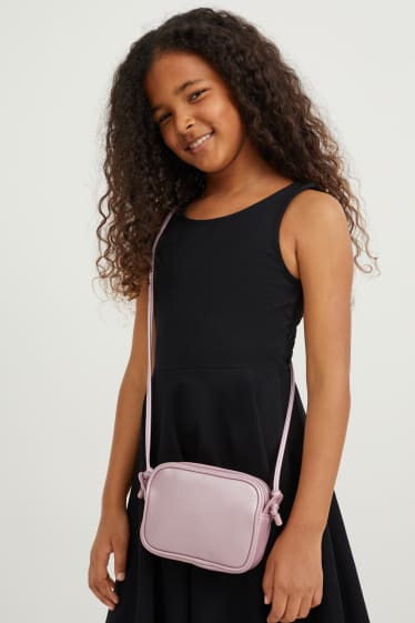 Kids Girls - Bag - faux leather - shiny - rose