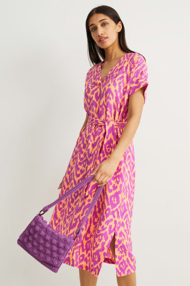 Damen - Kleid - pink / orange