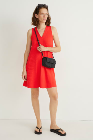Damen - A-Linien Kleid - rot