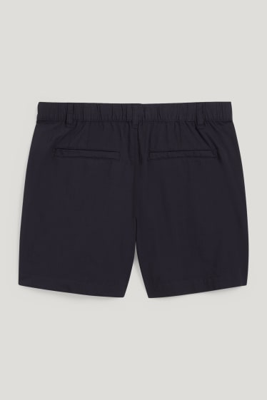 Dames - Korte broek - high waist - donkerblauw