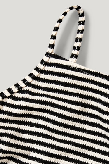 Toddler Girls - Swimsuit - LYCRA® XTRA LIFE™ - striped - black