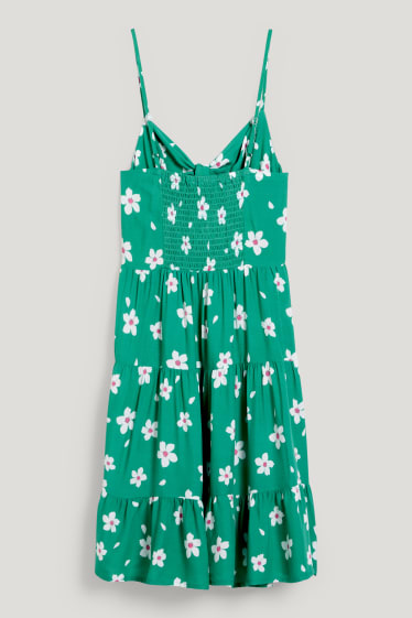 Clockhouse femme - CLOCKHOUSE - robe fit & flare - à fleurs - vert