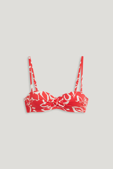 Femei - Top bikini cu armătură - vătuit - LYCRA® XTRA LIFE™ - roșu
