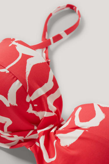 Femei - Top bikini cu armătură - vătuit - LYCRA® XTRA LIFE™ - roșu