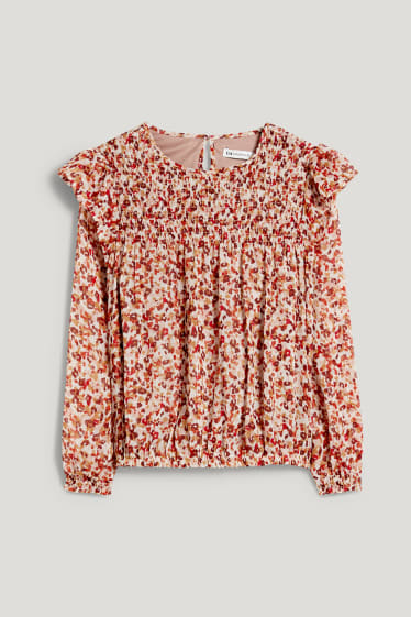 Kids Girls - Blouse - patterned - light beige