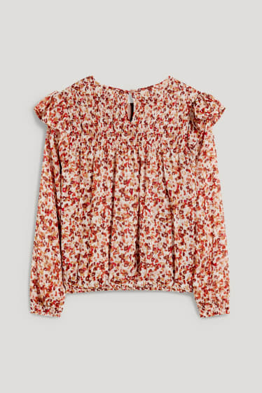 Kids Girls - Blouse - patterned - light beige