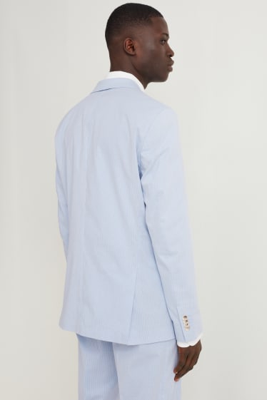 Bărbați - Sacou modular - slim fit - cu dungi - albastru deschis