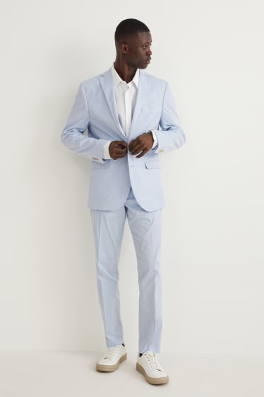 Bărbați - Sacou modular - slim fit - cu dungi - albastru deschis