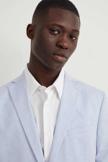 Bărbați - Sacou modular - slim fit - cu dungi - albastru deschis