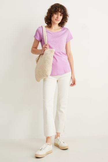 Kobiety - T-shirt basic - jasnofioletowy