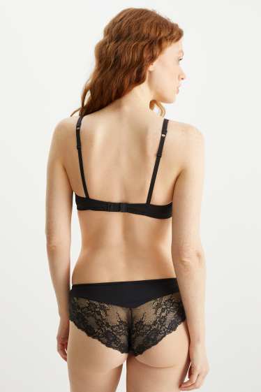Donna - Reggiseno con ferretti - FULL COVERAGE - imbottito - nero