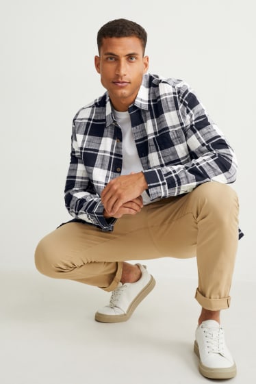 Herren - Hemd - Regular Fit - kariert - dunkelblau