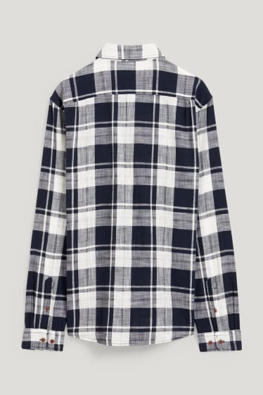 Herren - Hemd - Regular Fit - kariert - dunkelblau