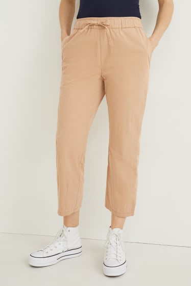 Donna - Pantaloni - vita alta - boyfriend - beige