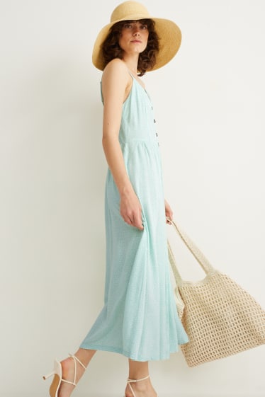 Femmes - Robe fit & flare - à motif - vert menthe