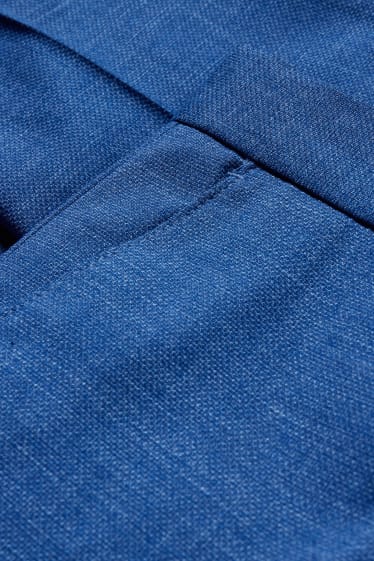 Pánské - Oblekové kalhoty - slim fit - LYCRA® - modrá
