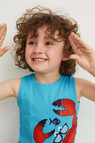 Toddler Boys - Set - Top und Sweatshorts - 2 teilig - helltürkis