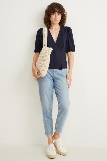 Dames - Blouse - donkerblauw