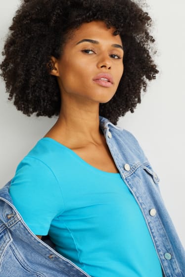 Dames - T-shirt - blauw
