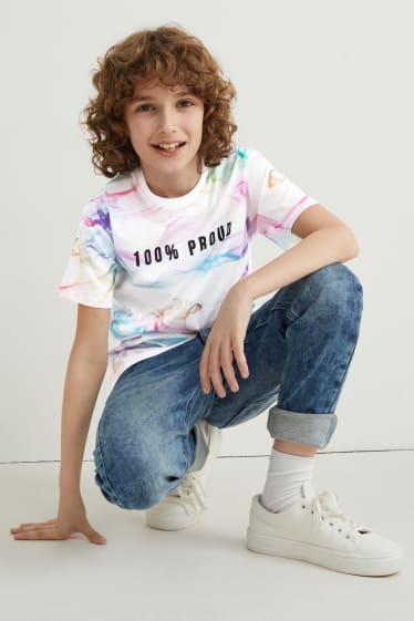 Reverskraag - T-shirt - wit