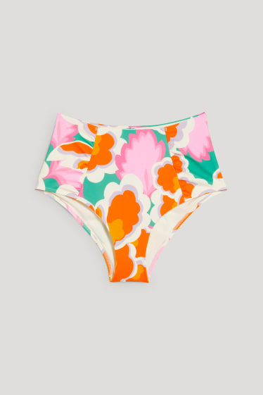 Femei - Chiloți bikini - talie înaltă - LYCRA® XTRA LIFE™ - portocaliu