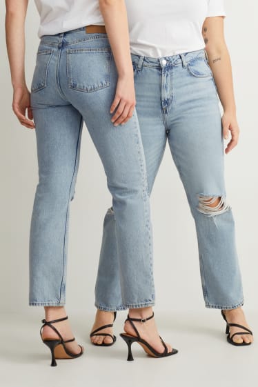 Damen - Straight Jeans - High Waist - jeans-hellblau