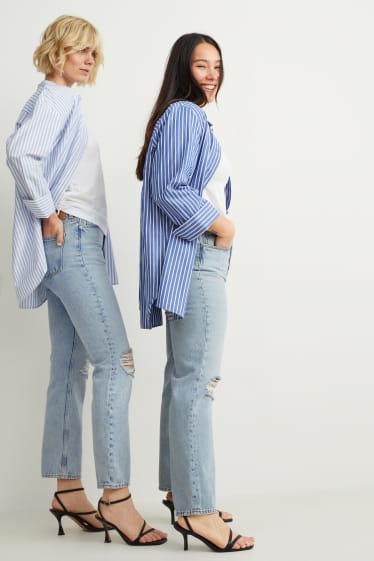 Femei - Straight jeans - talie înaltă - denim-albastru deschis