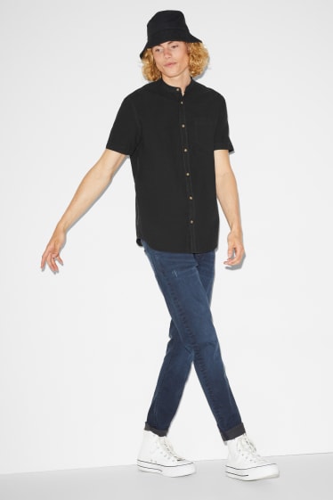 Clockhouse Boys - Hemd - Regular Fit - Stehkragen - schwarz