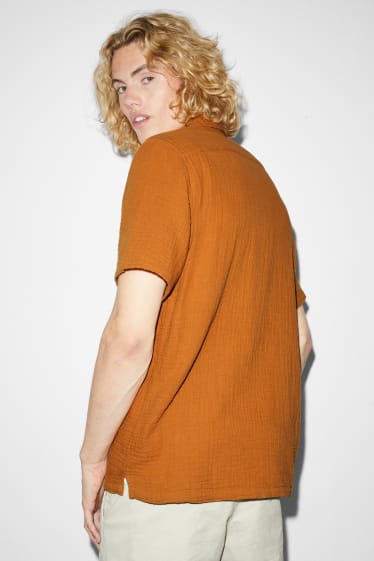 Clockhouse Boys - Overhemd - regular fit - reverskraag - mosterdgeel