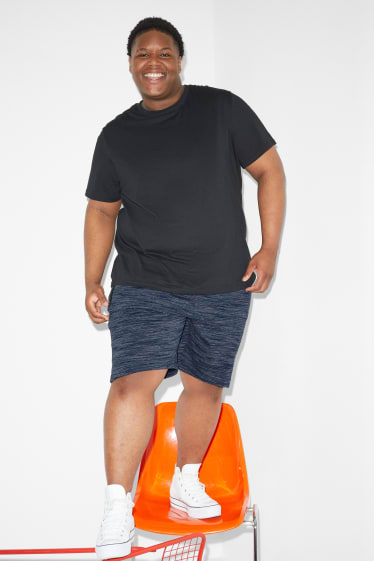 Clockhouse homme - Shorts en molleton - bleu foncé-chiné