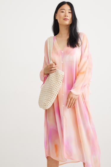 Dames - Kimono - met patroon - roze