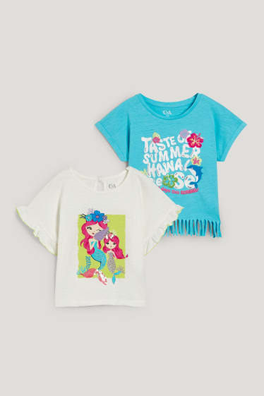 Toddler Girls - Multipack of 2 - short sleeve T-shirt - white