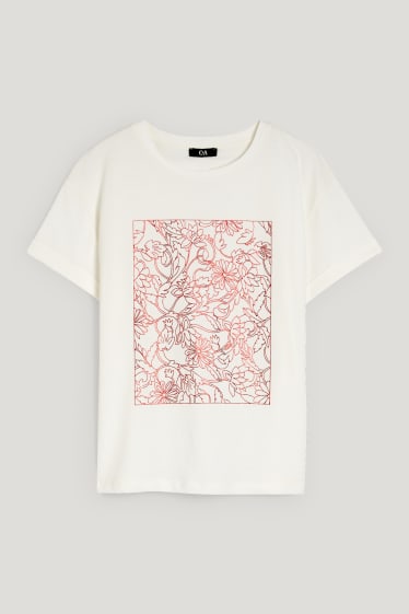 Kobiety - T-shirt - śnieżnobiały