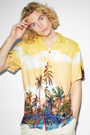 Clockhouse Boys - Overhemd - regular fit - reverskraag - geel