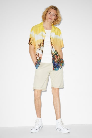 Clockhouse Boys - Overhemd - regular fit - reverskraag - geel