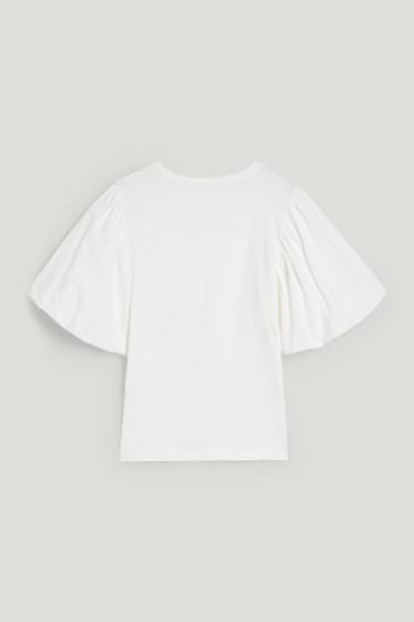 Kobiety - T-shirt - kremowobiały