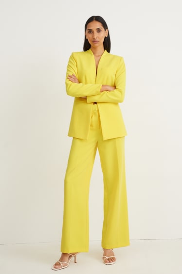 Women - Blazer - slim fit - yellow