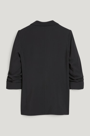 Dames - Blazer - relaxed fit - zwart