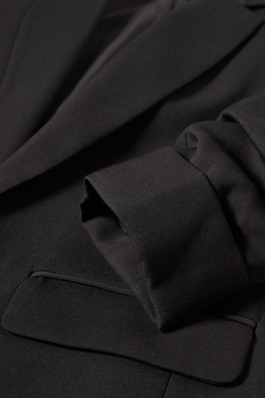Dames - Blazer - relaxed fit - zwart
