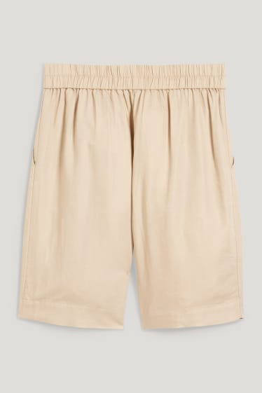 Damen - Bermudas - High Waist - hellbeige